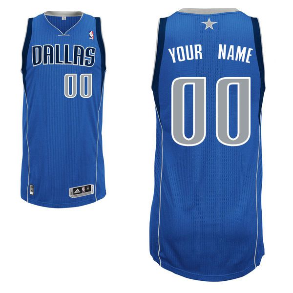 Men Dallas Mavericks Blue Custom Authentic NBA Jersey